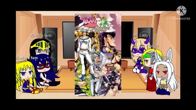 pro héroes fem react to izuku as Jotaro смотреть онлайн