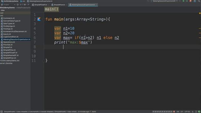 22-Kotlin for Beginners: Expression If and When смотреть онлайн