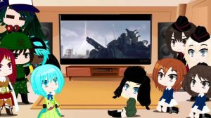 Girls und Panzer and GATE react to random videos | Gacha Club Special Video Reaction #1