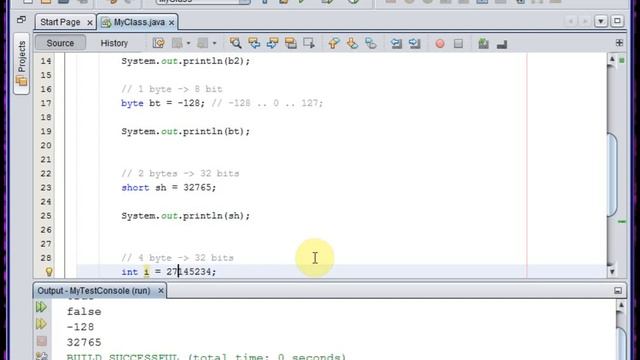 Java NetBeans Java Типы Данных смотреть онлайн