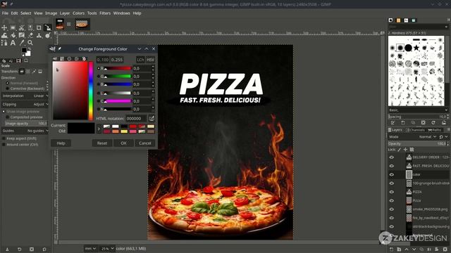 GIMP Tutorial : Pizza Poster | Food Poster Design смотреть онлайн