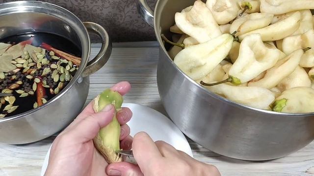 Вяленые пряные ГРУШИ в ВИНЕ -очень вкусная заготовка на зиму! смотреть онлайн