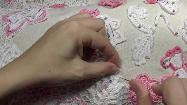 Как вязать сеточку. Ирландское кружево.Вязание скатерти "Танец бабочек".Часть 1. смотреть онлайн