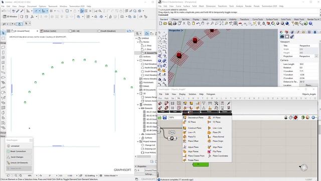 Archicad-GH: Rotate objects in Archicad based on a line from grasshopper смотреть онлайн