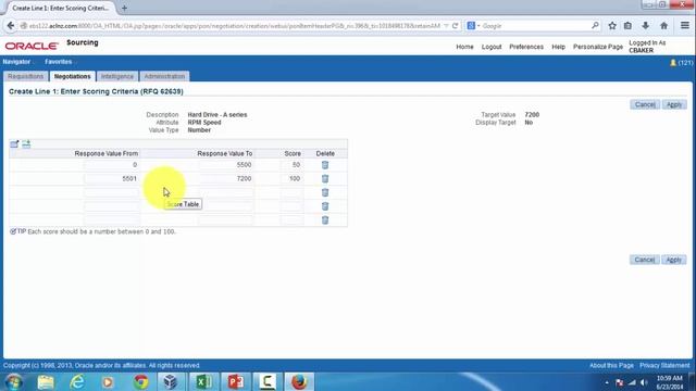 Multi Attribute Scoring in Oracle Sourcing (on Oracle EBS R12.2.3) смотреть онлайн