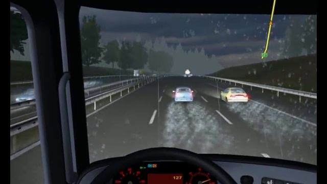 Euro Truck Simulator - Going to Berlin on a rainy day смотреть онлайн