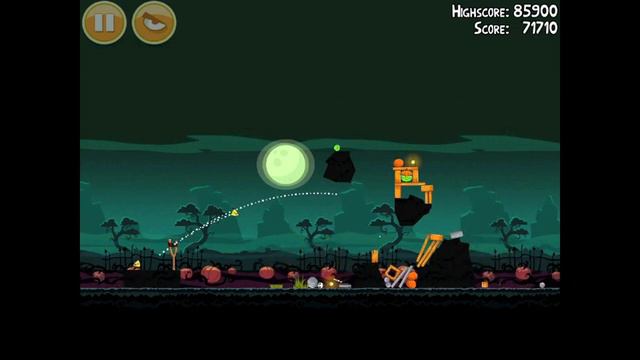 Angry Birds Seasons Ham'o'ween 2-12 2012 Halloween 3 stars walkthrough gameplay tutorial android смотреть онлайн