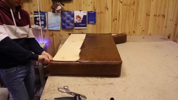 Диван cвоими руками + чертежи. Мягкая мебель . Leather sofa Collins DIY