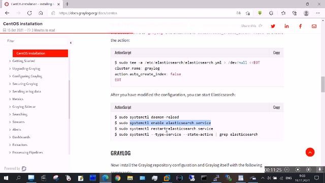 Установка Greylog на Red Hat Enterprise Linux 8.5 смотреть онлайн