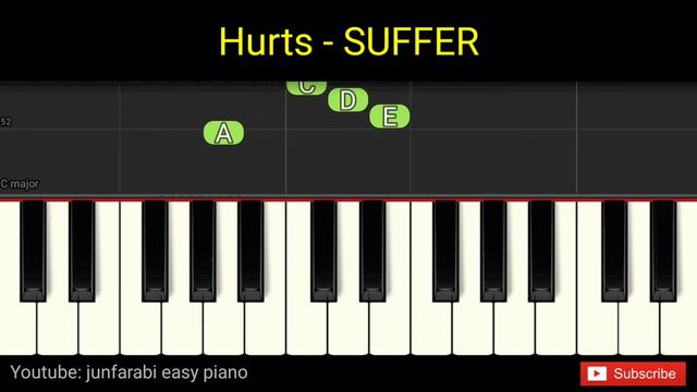 Hurts - SUFFER - easy piano one hand смотреть онлайн