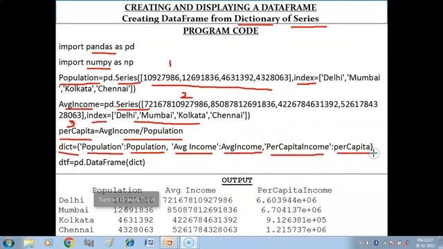 What is DataFrame? | Different ways to create DataFrame | Data Handling using Pandas-1 | IP смотреть онлайн