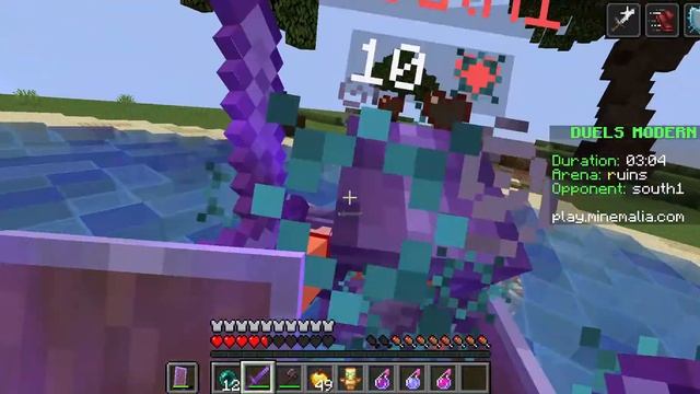 Minecraft Netherite PvP On Minemalia Server. смотреть онлайн