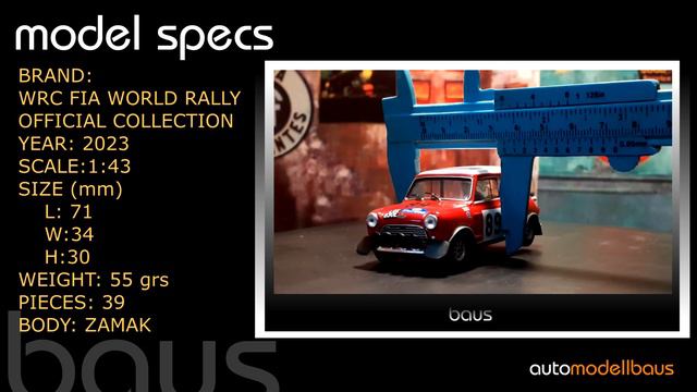 REVIEW! BMC MINI COOPER S HOPKIRK-CRELLIN (ACROPOLIS 1967) WRC OFFICIAL COLLECTION - DIECAST MODEL смотреть онлайн