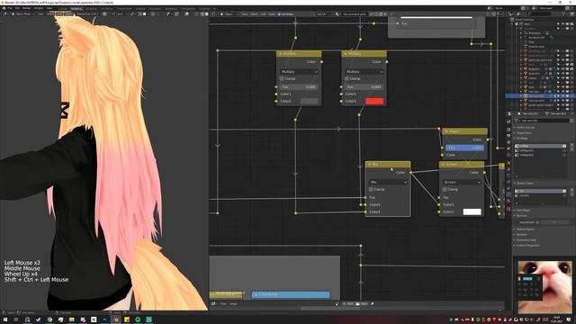 Blender procedural hair gradient node-setup tutorial for sep19 model смотреть онлайн