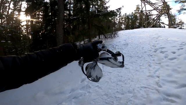 На мини лыжах зимой по лесу (snowfeet) смотреть онлайн