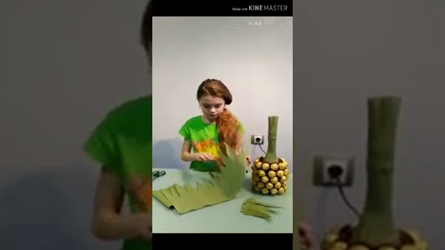 Ананас из конфет своими руками! Простой и очень красивый подарок своими руками! смотреть онлайн