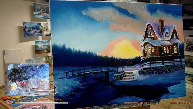 ? ХуДоЖнИкИ | Живопись маслом | Рисуем вместе настоящее Рождество | Александр Григорьев смотреть онлайн