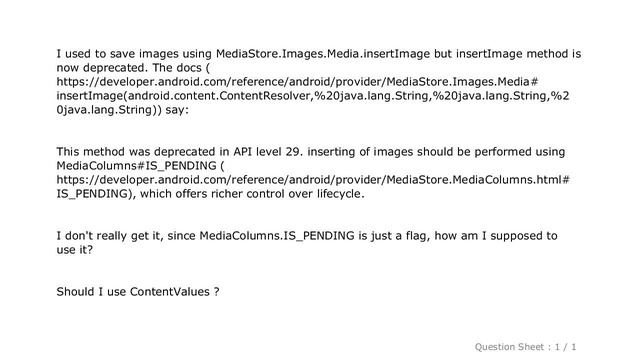 Android : MediaStore.Images.Media.insertImage deprecated смотреть онлайн