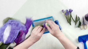 Валяние. Мокрое валяние из шерсти. Крокусы