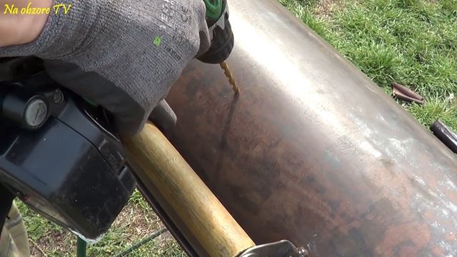 Мангал коптильня из газовых баллонов | часть 3 | термометр для коптильни смотреть онлайн