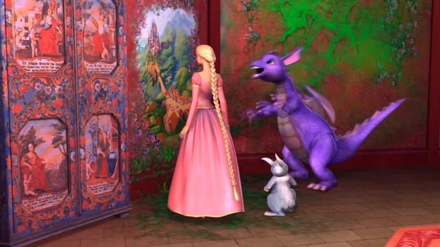 Barbie as Rapunzel - The magical paintbrush creates a portal towards the village смотреть онлайн