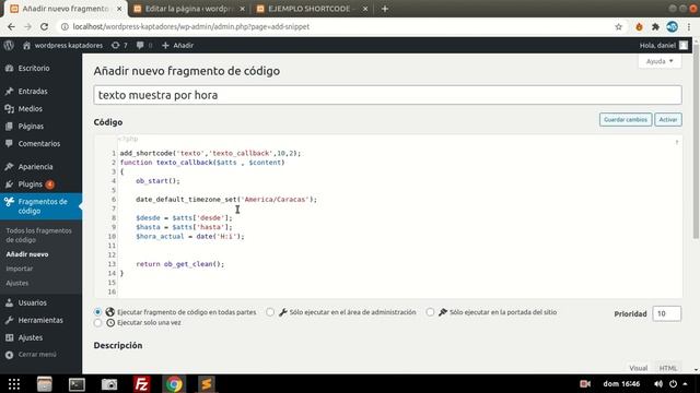 Wordpress Snippet - Shortcode 'Contenido por rango de horas' смотреть онлайн