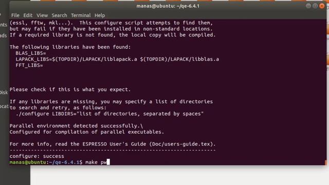 Installing Quantum ESPRESSO On Linux-UBUNTU For Parallel Execution [TUTORIAL]