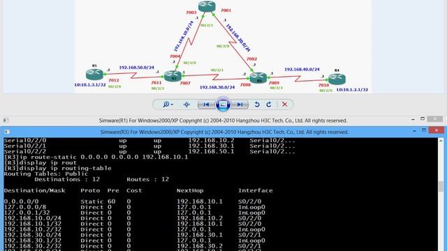 6-HP A-Series Comware 5 Desktop Simulator ,Static Routing смотреть онлайн
