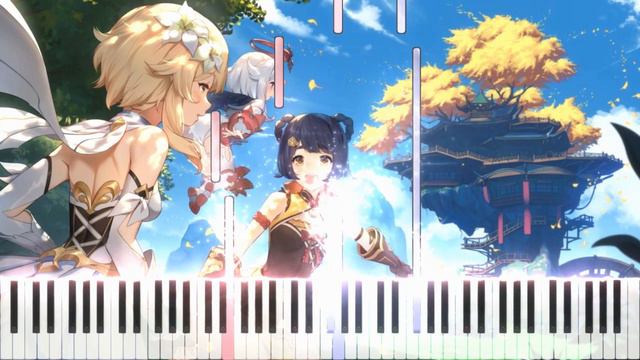 Genshin Impact OST #31 - Liyue Mountains Piano Cover (Visualizer) смотреть онлайн
