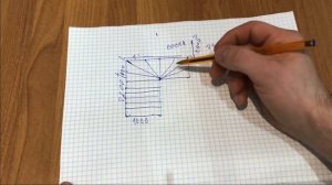 Расчет лестницы на бумаге|Как рассчитать лестницу