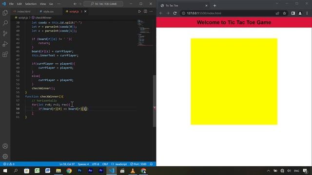 Tic Tac Toe Game Using Html Css And Javascript - Javascript Project - Javascript game смотреть онлайн