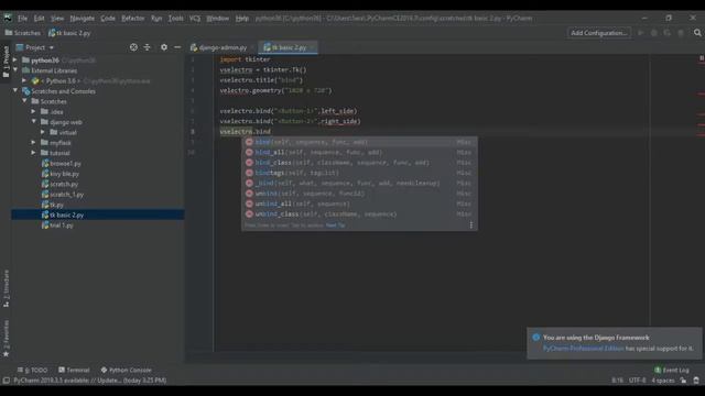 Tkinter tutorial 2# - bind(app interfacing with mouse) смотреть онлайн