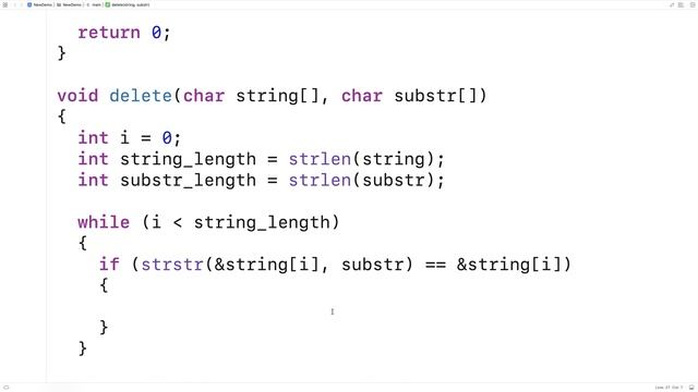 Delete All Occurrences Of A Substring From A String | C Programming Example смотреть онлайн