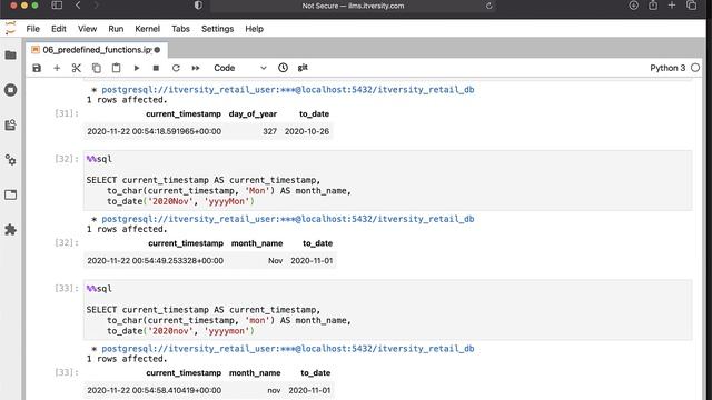 Mastering SQL - Postgresql - Pre-defined Functions - Extracting information using to_char смотреть онлайн