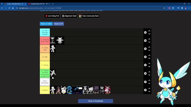 Undertale Yellow Tier list's and Additional thoughts feelings and opinions смотреть онлайн