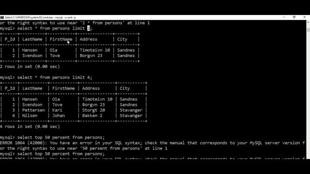 DML COMMANDS-PART-4-SELECT COMMAND смотреть онлайн