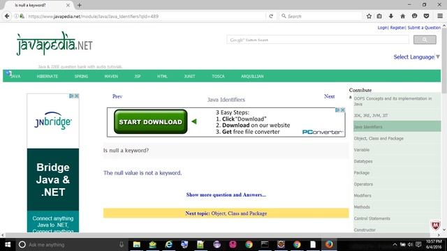 Is null a keyword?
- javapedia.net смотреть онлайн