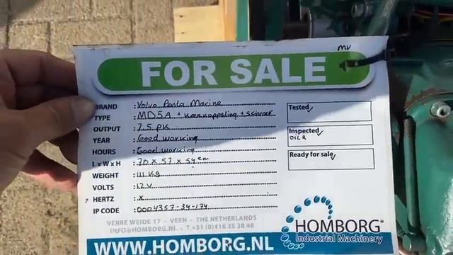 Volvo Penta MD5A 7 5 PK Marine Diesel motor met keerkoppeling en schroef stocknr 4357 смотреть онлайн