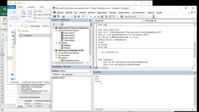73 excel vba 2019: archivos de texto txt (crear, leer y escribir) смотреть онлайн