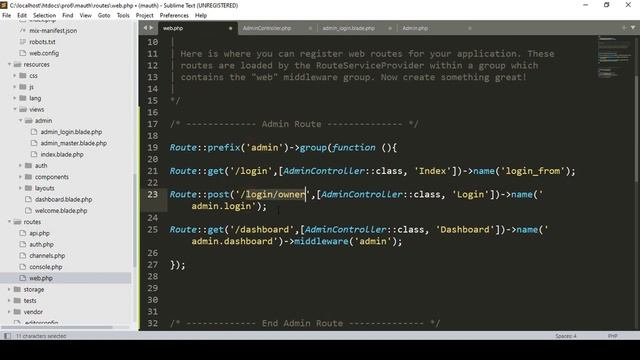 Laravel Multi Auth with Breeze Part 7 | Admin Login & Logout Guard смотреть онлайн