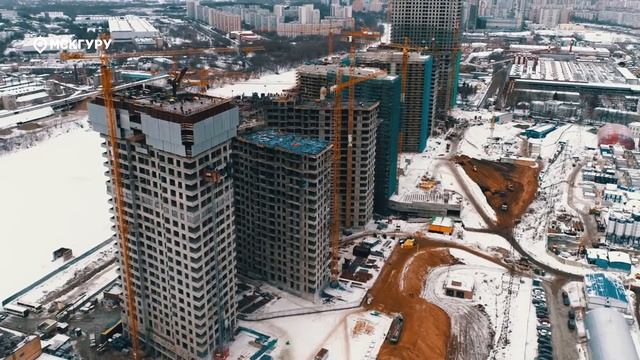 ЖК «Сердце столицы» — аэросъемка МСКГуру. Февраль 2017. смотреть онлайн