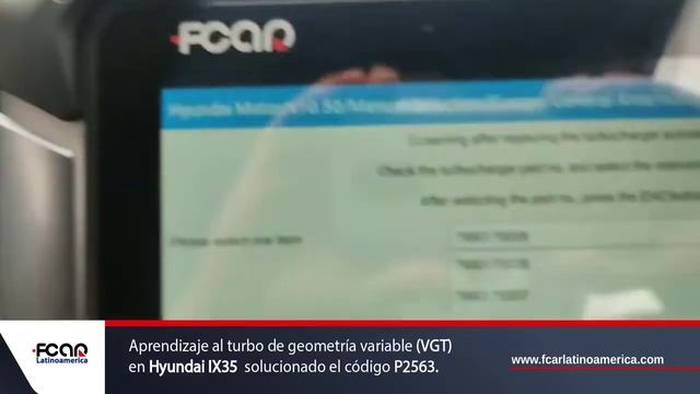 Learning the Variable Geometry Turbo (VGT) on Hyundai IX35 fixed the P2563 code on FCAR F7S Scanner смотреть онлайн