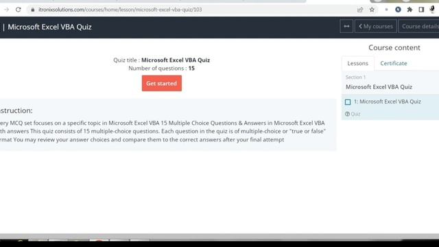 Microsoft Excel VBA Certificate (Maryam Skills Academy) смотреть онлайн