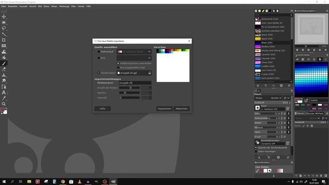 Gimp Farbpalette Importieren смотреть онлайн