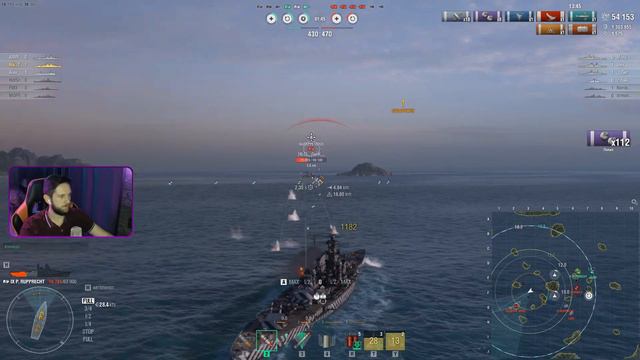 P. Rupperecht Линкор Германии 9 | Ранговый бой "На Тоненького" | Мир Кораблей | Воротник смотреть онлайн