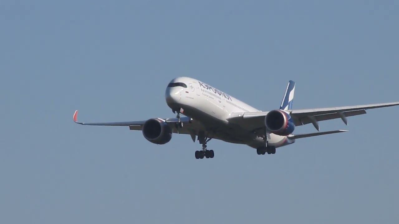 Аэробус А-350 заходит на посадку. #video #airbusa350