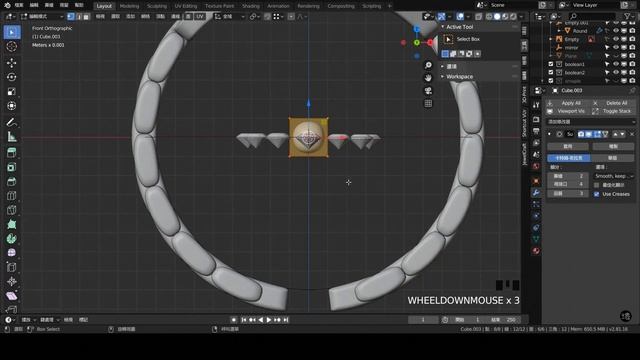 Blender珠寶3D建模主題教學034：腕錶造型戒指/Blender Jewelry Design & 3D Modeling Tutorial 034 смотреть онлайн
