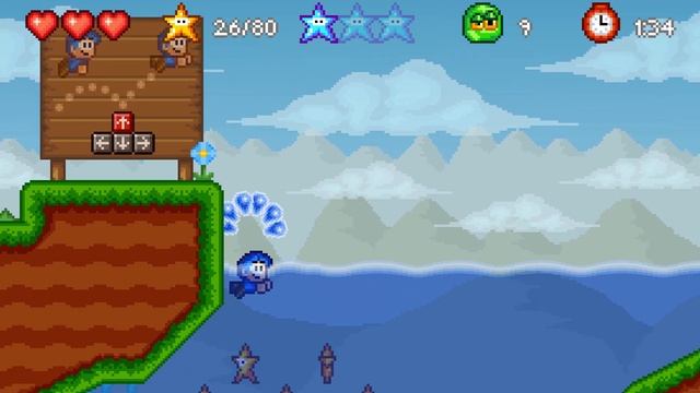Bloo Kid 2 Level 1-1 All Bloo Stars смотреть онлайн