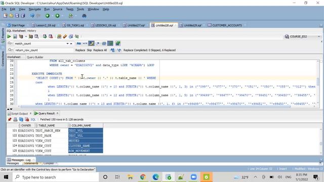 Oracle SQL:Search specific value in all tables смотреть онлайн