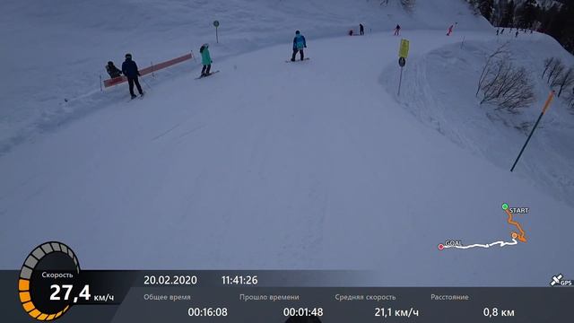 Горнолыжнй курорт Роза Хутор 2020. Прогулка по трассе Явор. смотреть онлайн
